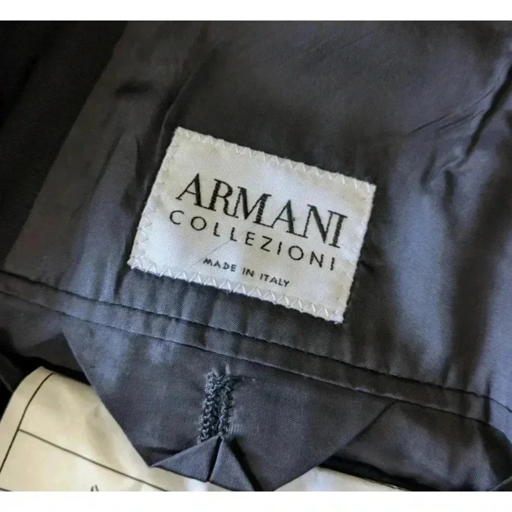 Armani Collezioni Black Wool Blend 3 Button Notch Blazer Size 36R Made In Italy - Picture 4 of 12